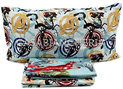 Avengers Komplette Einzelbett Marvel 100% Baumwolle Einzelbett