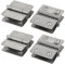 sourcing map 4pcs Charnière de Porte en Verre Douche Vitre 5-8mm Épaisseur Réglable Double Clip Pince