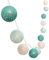 Guirlande lumineuse de 3 m avec 30 boules à LED en coloré - Fonctionne avec des piles, idéale pour Noël ou un mariage bleu/blanc