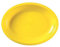 Gold Plast Piatti Plastica PP Round Ovali Piccoli 255mm cfz 50pz (Giallo Limone)
