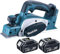 Makita DKP180Z LXT Rabot sans fil Li-Ion 18 V Corps 82 mm avec 2 batteries BL1850 5,0 Ah