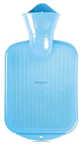 Classic 0.8 Litre Light Blue Rubber Hot Water Bottle Heat Therapy for Children and Kids by Sanger