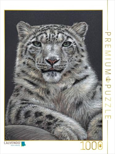 CALVENDO Puzzle Der Schneeleopard | 1000 Teile Lege-Größe 48 x 64 cm Foto-Puzzle für glückliche Stunden