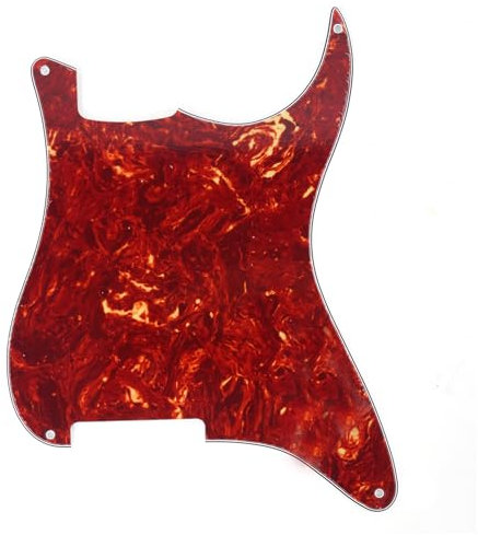 Musiclily 4 Löcher Gitarre Schlagbrett Rohmaterial ST Pickguard für Strat Style E-Gitarre,4 lagig Vintage Tortoise