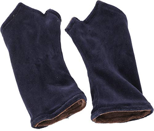 GURU SHOP Handstulpen aus Samtstoff - Blau/coffee, Herren/Damen, Baumwolle