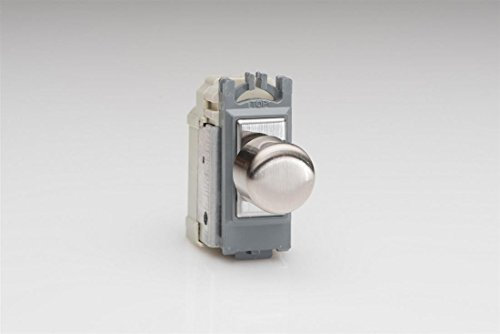 Varilight 2-Way V-Com Push On/Off Rotary LED Dimmer 15-180W Steel