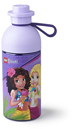 LEGO Room Copenhagen Wasserflasche mit Aufschrift Friends, 500 ml, Transparent Lilac
