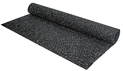 Vivol Fitness Sportboden Premium Schwarz-Grau - Bodenmatte für den Fitnessraum - Rolle 10m - 6mm dick - 5 Farben