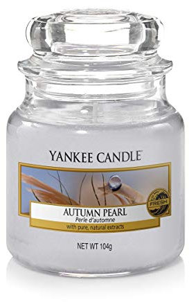 Yankee Candle Autumn Pearl Kerze, Glass, SZARY, S