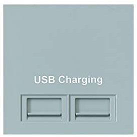 MK Electric Elements Synthetic Beach Pebble Euro 2 Power Module USB Charging Sockets