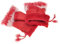 ZLYC Damen Winter Warme Kunstpelz Halbfinger Handschuhe Fingerlose Fäustlinge(Rot)
