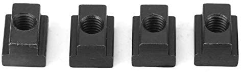LLDSIMEX 4PC Set T-Slot Nut Black Oxide Finish 1/2-13 Threads Table Slot 5/8