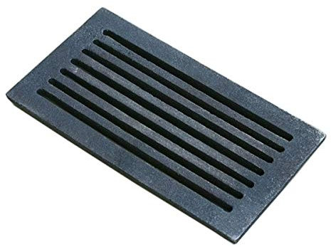 Home&Wood Grille en fonte carrée pour chute de cendres Grille de cheminée Grille de four 29x15cm