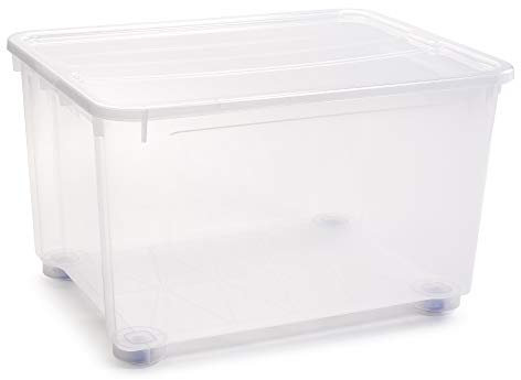 PLASTIC FORTE, Caja de almacenamiento, Multicolor, 150 litros, con ruedas