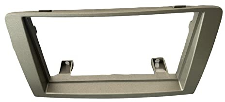 Mascherina telaio autoradio Adattatore stereo 2 doppio ISO Din compatibile per Lancia Musa 2004>2007 grigio dorato MS239/ST