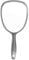 PARSA BEAUTY Handspiegel oval 14,5 x 11,5 cm (Anthrazit) – Handspiegel mit Griff in ergonomischem Design – praktischer Hand Mirror – Rasierspiegel – Schminkspiegel für Haare Gesichtspflege