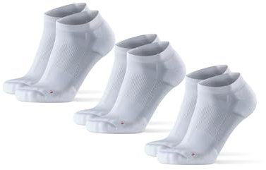 DANISH ENDURANCE Kurze Laufsocken, 3 & 5 Paar Sommer Sportsocken, Schweißableitend, Unisex, für Damen & Herren, Weiß, 35-38