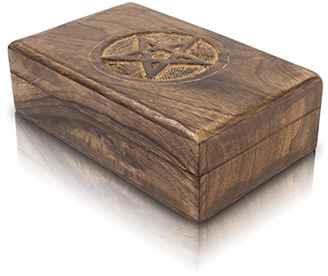 Tolle Geschenkidee zum Geburtstag, handgefertigt, dekorativ, aus Holz, Schmuck-Organizer, Schatztruhe, Schmuckhalter, Uhren-Aufbewahrungsschloss, 20 x 12 cm, Einweihungsgeschenkideen für Männer und