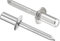 sourcing map Aveugle Rivets 304 Inoxidable Acier Tirer Rivets Base Décoration Rivets 6.4mm Diamètre 14mm Poignée Longueur Argenté 25Pcs