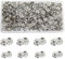 BetterJonny 200 Sets Annähen Druckknöpfe, 12mm und 10mm Metall Snaps Verschlüsse Press Studs Tasten zum Nähen von Kleidung Silber