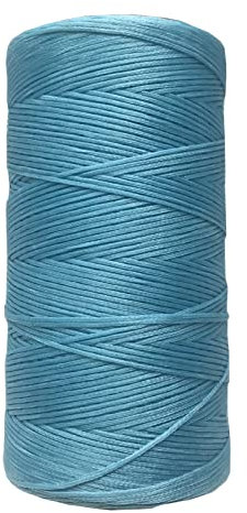 Anawakia 260 m Wachsfaden Nähgarn Allesnäher Gewachst Ledergarn Wachsband Thread Cord Ledergarn Nähen Handwerk Sattlergarn Zwirn Ø 0.8 mm (Hellblau)