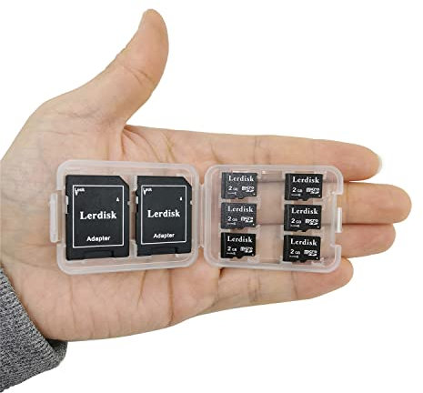 Lerdisk Lot de 6 Cartes Micro SD 2Go Classe 6 | Compatible Lecteurs MP3, Téléphones Anciens & Appareils SD | IP65 Antichoc et Certifié CE (2GoX6)