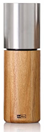 AdHoc MP821 Pfeffer- | Salzmühle Ikon, CeraCut® Keramik Mahlwerk, Akazienholz|Edelstahl