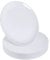 STACKABLES Lot de 20 assiettes blanches ~ rondes réutilisables en plastique rigide de 26,7 cm ~ Assiettes à déjeuner et à dessert polyvalentes pour mariages, fêtes et restauration