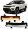 Dreamseek TFL DRL Tagfahrlicht für Jeep Compass 2017 2018 2019 2020 2021 Vorn Nebelscheinwerfer Driving Fog Lamp Auto Tageslichtlampe mit Blinker