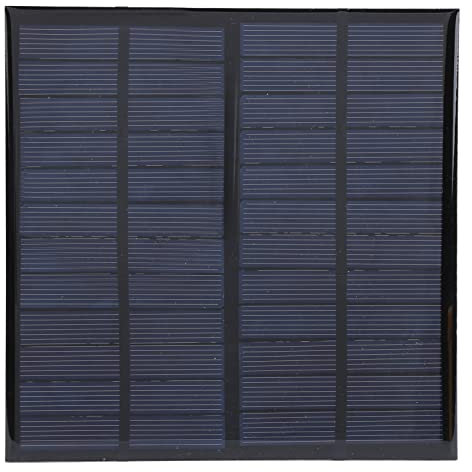 Risegun Módulo de Panel Solar, Cargador Solar de 12 V 3 W Mini Cargador de batería de Panel Solar de energía portátil Módulo de Placa de celda de epoxi de Panel Solar con Cable de 1 m