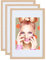 IDEAL TREND 3er 5er Set Holz Bilderrahmen Lifestyle Plexi Foto Rahmen Collage Wanddeko Poster S111: Farbe: 3er Pack Eiche | Format: 30x45