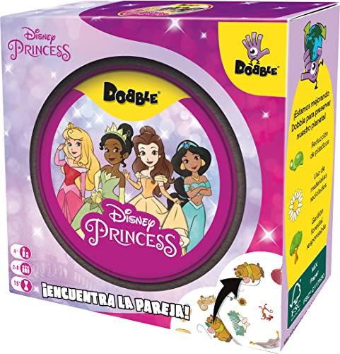 Zygomatic | Dobble Disney Princess | Juego de Cartas de Acción y Reflejos | A Partir de 4 Años | De 2 a 8 Jugadores | 15 Minutos por Partida | Español