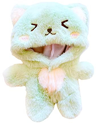 niannyyhouse 20 cm Plüschpuppenkleidung Katzen-Onesies 8 Zoll Puppenzubehör Anziehen