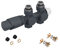FistConcept Hahnblock 6 Wege Multiblock Ventil Set mit Thermostatkopf (Grau Anthrazit)