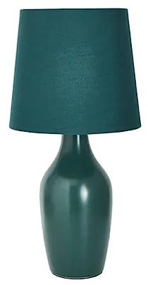 Ceramic table lamp -Green,H 37.5cm x Dia 18cm,Small Edison Screw E14
