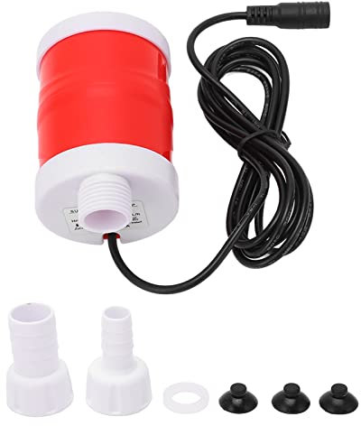 Tauchpumpe, Mini-Entwässerungspumpe, Teichpumpe, Aquarium, Umwälzpumpe, Tauchpumpe, Kleine Pumpe, Leise, Hubhöhe 6 M, DC 12 V, Fördervolumen 700 L/h