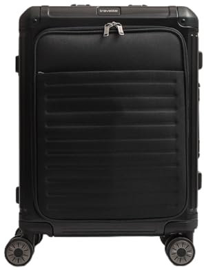 travelite Next 4w Trolley S, Fronttasche, Schwarz, schwarz, Talla única, Koffer