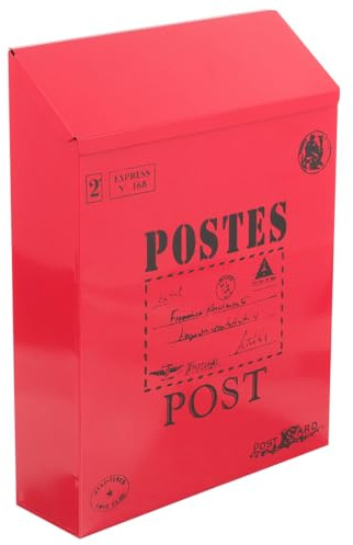 DOITOOL Vintage Briefkasten Aus Eisen Mit Schloss Wandmontage Postkasten Im Amerikanischen Stil Für Haus Und Garten 8.7X8.7X2.8 Zoll