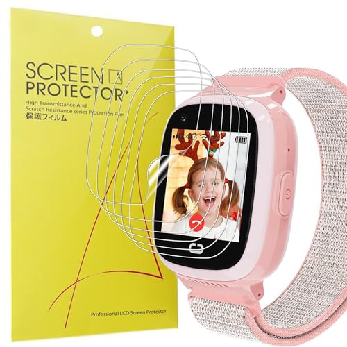 Blueshaweu Schutzfolie Kompatibel für PTHTECHUS Smartwatch 1,44 Zoll T30, HD klar Flexible TPU Displayschutzfolie [6 Stück] für PTHTECHUS T30 Kinder Smartwatch (transparent)