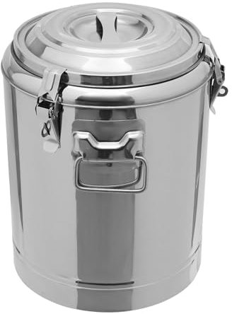 Warmhaltebehälter Edelstahl, Speisenwärmer Thermostat 20L/40L Glühweinkessel mit Deckel für Partys Picknicks im Freien Reisen Cafés Buffets Hotels (20L)