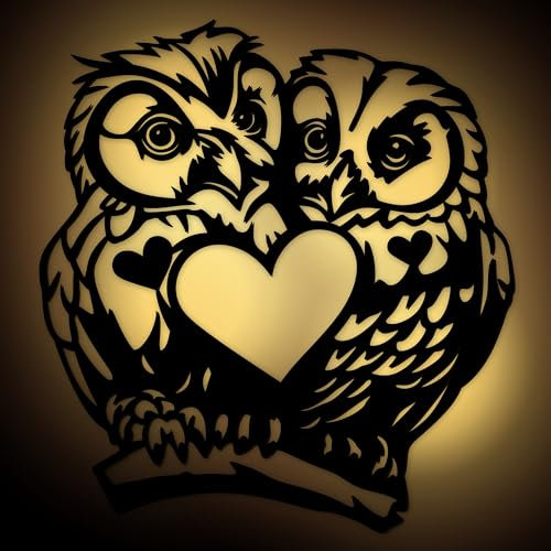 DIY Eulen LED Deko Nachtlicht – Romantisches Liebesbeweis Geschenk für Sie & Ihn - Mann & Frau