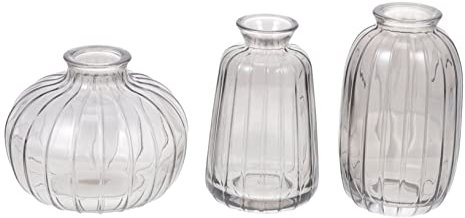Cabilock 3 Pièces Vase à Parfum Transparent Ornement De Vase à Fleurs Vase à Fleurs Créatif Jardinière en Verre pour Orchidées Rustique Un Verre Costume Trois Pièces Fleurs Séchées Bureau