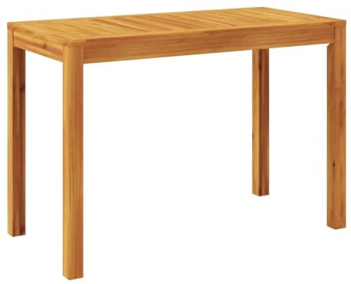 vidaXL Gartentisch, Esstisch Holztisch für Garten Terrasse, Outdoor Tisch, Gartenmöbel Terrassentisch, 110x55x75cm Massivholz Akazie