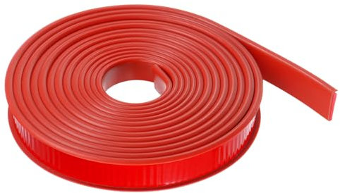 sourcing map U-Shape Edge Banding 25/32 x 16.4ft (20mm x 5000mm) Self Adhesive TPE Flexible Veneer Edging Edge Protector for Furniture Cabinet Table Repair, Red