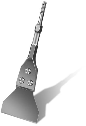 TIHOOK Tile Chisel SDS Plus/SDS HEX - 300mm x 100mm Spatula, Flat Chisel for Rotary Hammer, Removing Tiles & Adhesive