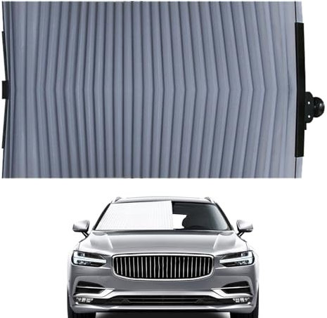 Parasol retráctil, parasol de acordeón, protección solar para parabrisas de coche, protección solar extra grande, protección solar para guardabarros delanteros y traseros