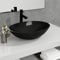 LAPOOH Waschbecken Glas 50x37x14 cm Schwarz, Aufsatzwaschbecken, Bathroom Sink, Waschtisch, Aufsatzbecken, Ablaufgarnitur - 345249