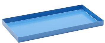 eurokraft basic | Stahl-Kleingebinde-Auffangwanne | LxBxH 940 x 470 x 60 mm, mit Zulassung, Auffangvolumen 25 l, lichtblau