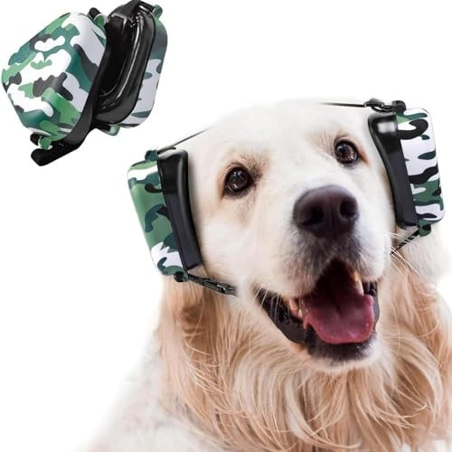 Cuffie Antirumore per Cani | Protezione Calmante per le Orecchie | Paraorecchie Silenziosi, Copertura Regolabile per Animali Domestici, Caccia