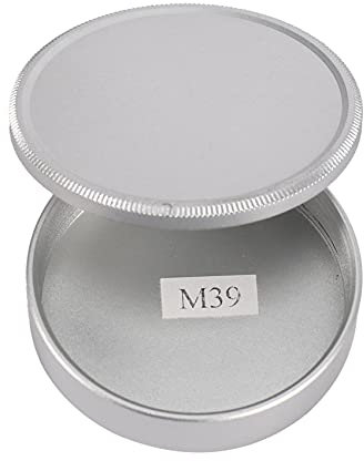 JANZU Metall Kappe und Objektiv Deckel für M39 Ltm Schraub Mcm39S (Silber)